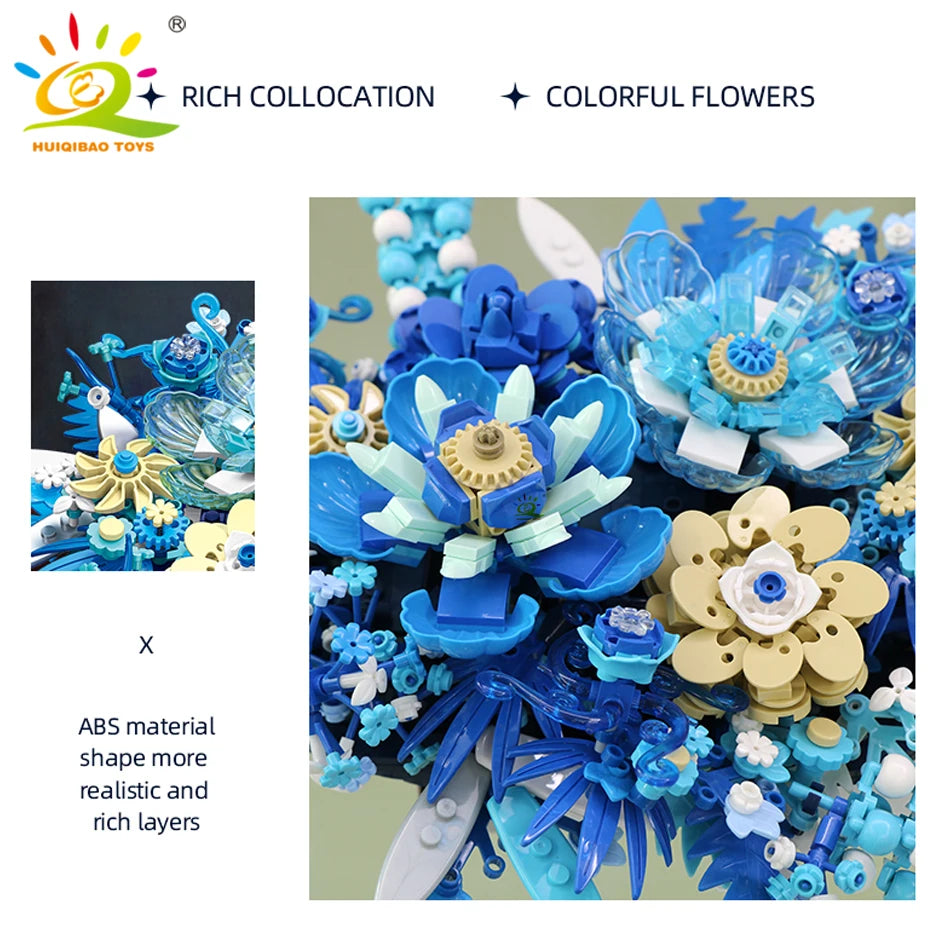 PENDRA Flores Bouquet Floral Building Set