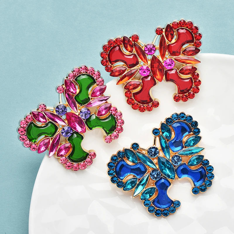 Wuli&baby New Design Butterfly Brooches For Women Unisex 3-color Luxury Insects Party Office Brooch Pins Gifts