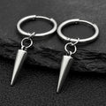 Gothic Rivet Drop Earrings For Women Men Punk Hip Hop Metal Geometric Cone Pendant Dangle Earring Y2K Party Jewelry Gifts