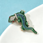 PENDRA Gecko Gleam Enamel Rhinestone Gecko Brooch