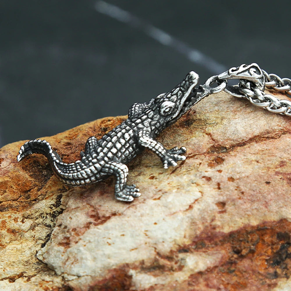PENDRA Crocodilepunk Punk Crocodile Necklace