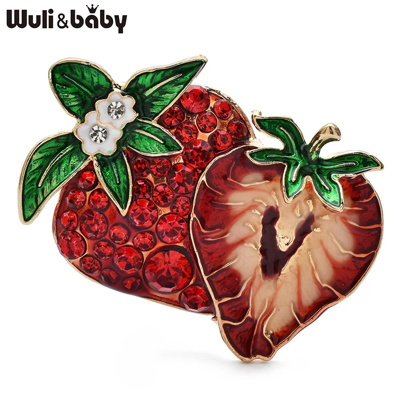 PENDRA Strawberrya Pretty Shining Strawberry Brooch