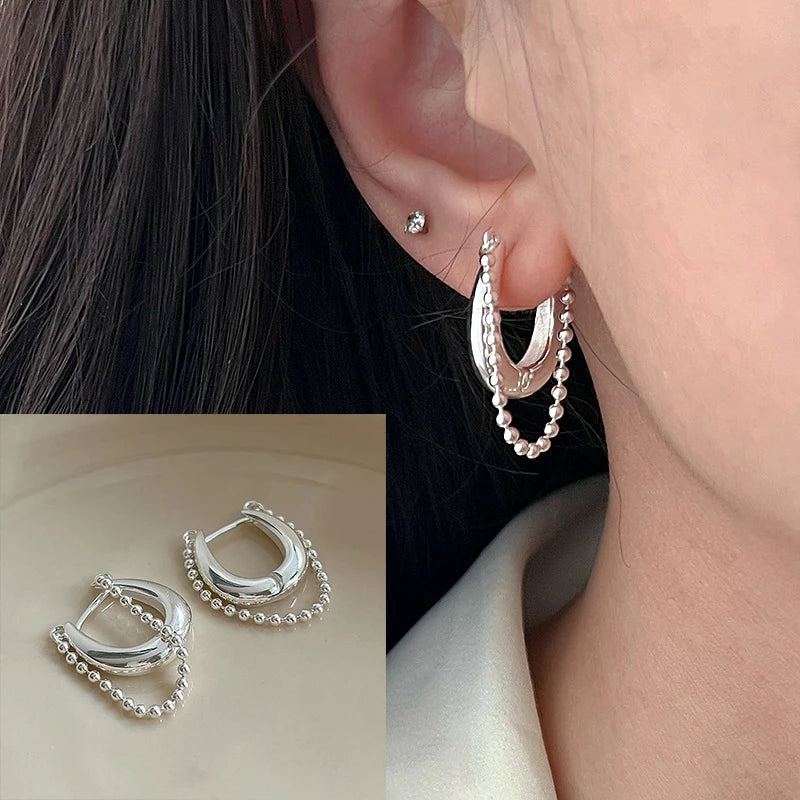 VENTFILLE 925 Sterling Silver Bow Knot Ear Clip for Women Girl Ribbon Design Ballet Style Sweet Jewelry Gift Dropshipping