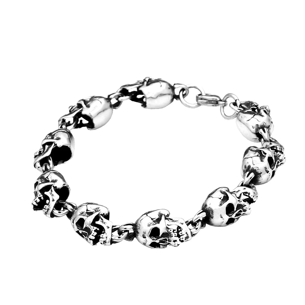 PENDRA Skullforge Full Skull Stainless Steel Bracelet