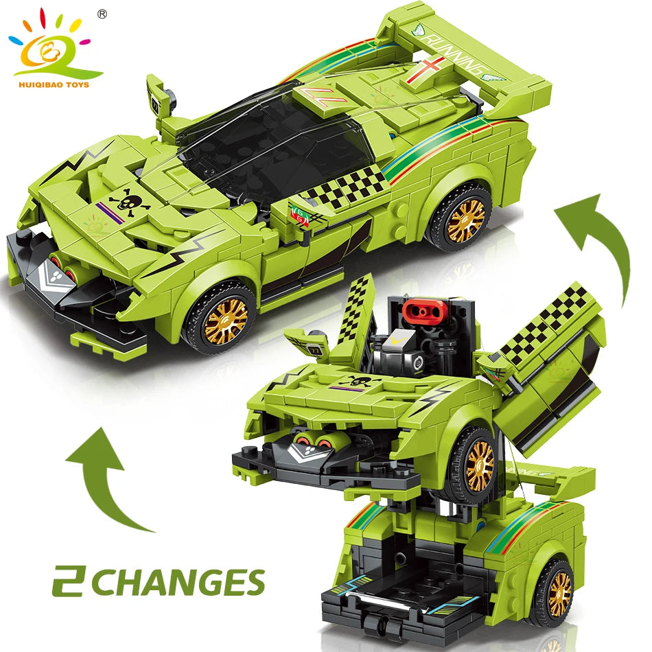 PENDRA Transfrom Racing Robot Building Set