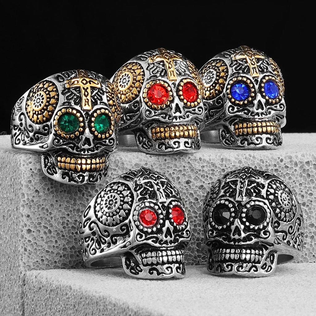 PENDRA 316l Skull Gothic Ring