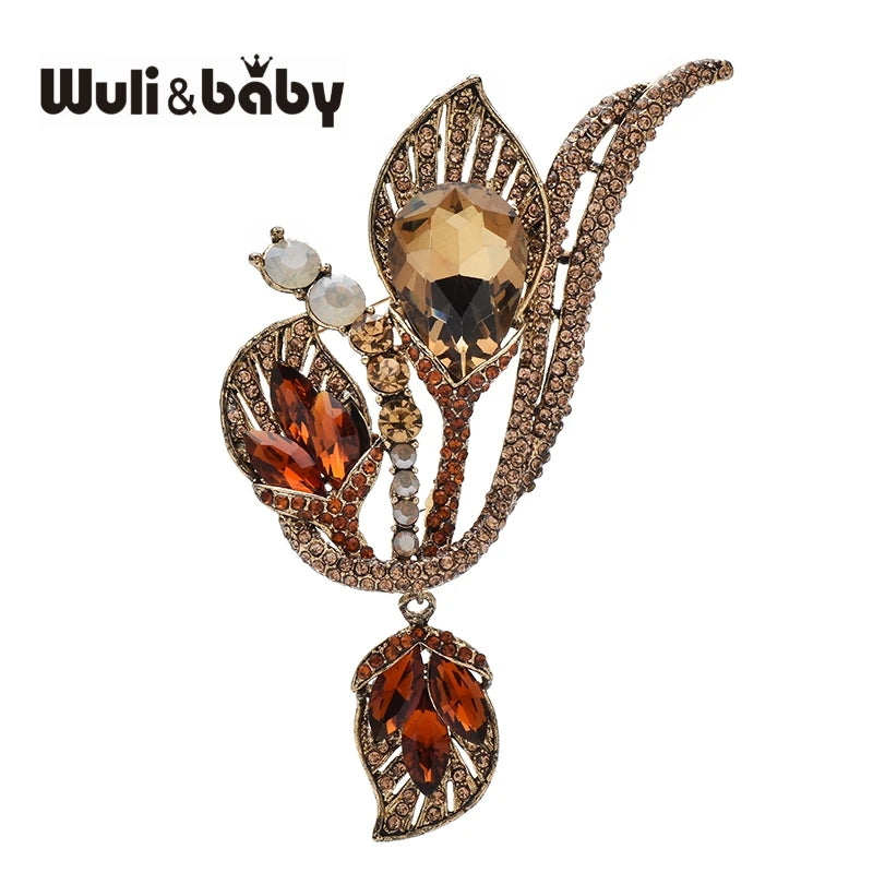 PENDRA Lilia Crystal Lily Flower Brooch