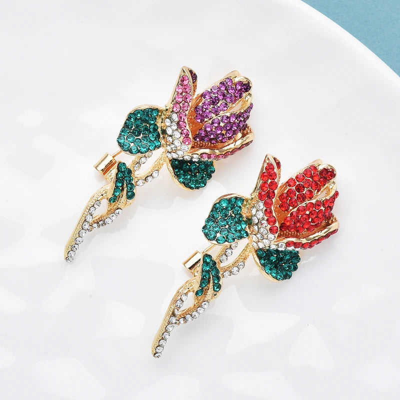 PENDRA Florielle4 Rhinestone Brooch