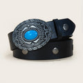 PENDRA Noraarae Leather Black Turquoise Buckle Turquoise Belt