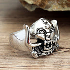 PENDRA Skullbiker Ethnic Skull Biker Ring