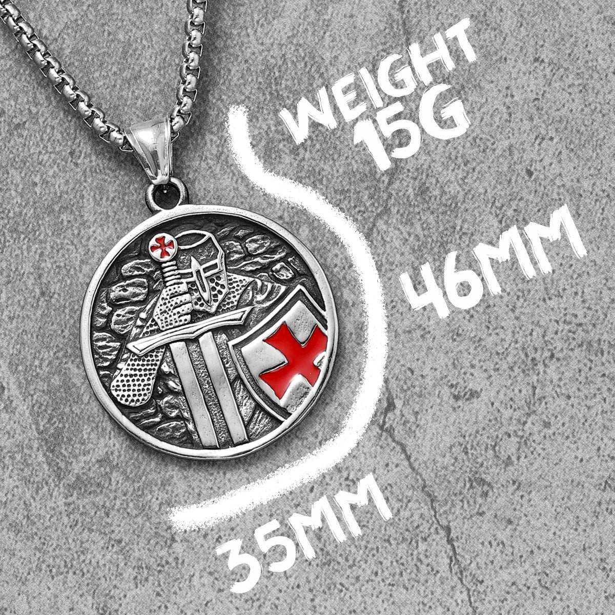 PENDRA Crusade Paladin Steel Necklace