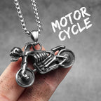PENDRA Motorcycle Rider Route66 Steel Necklace