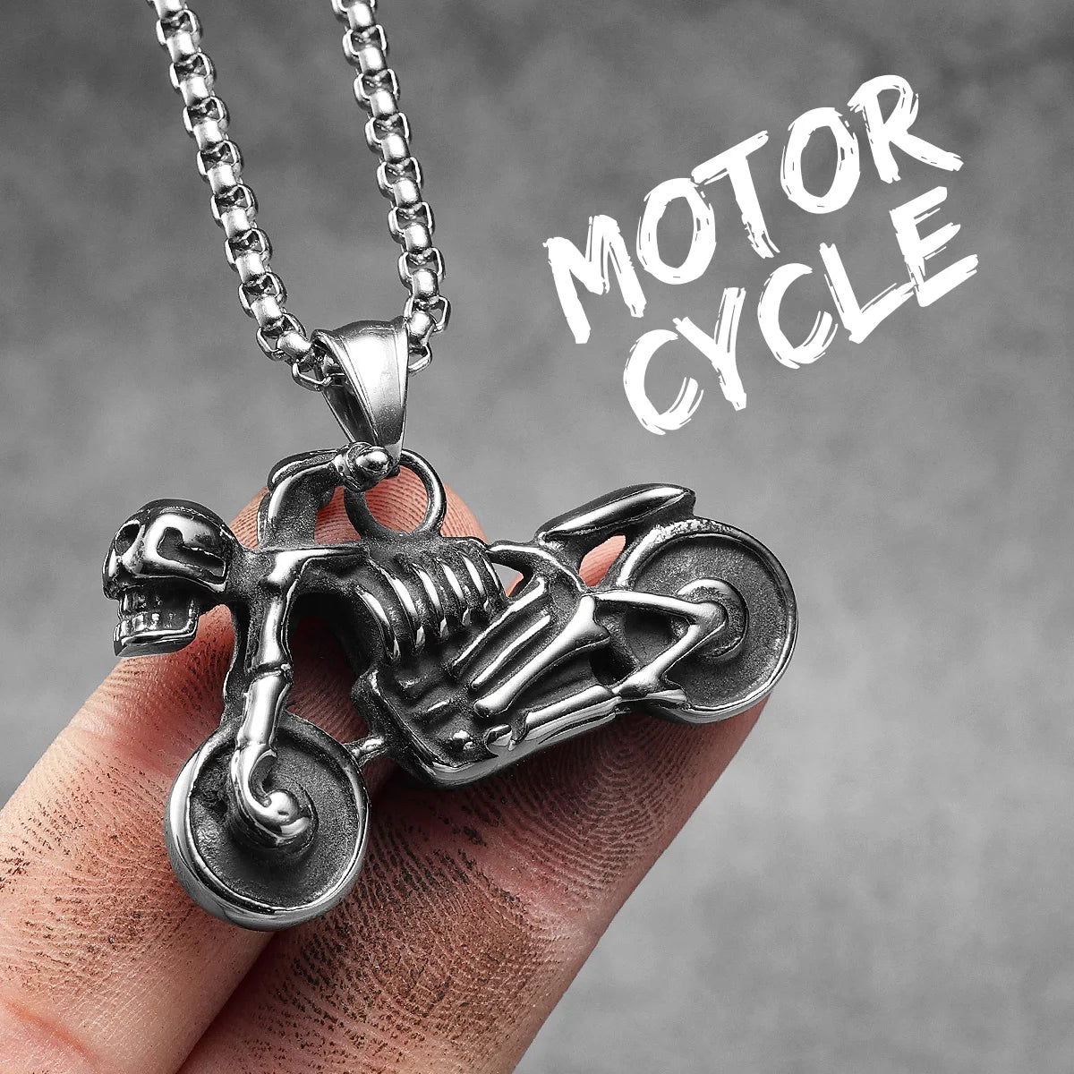 PENDRA Rider Motorcycle Rock Steel Necklace