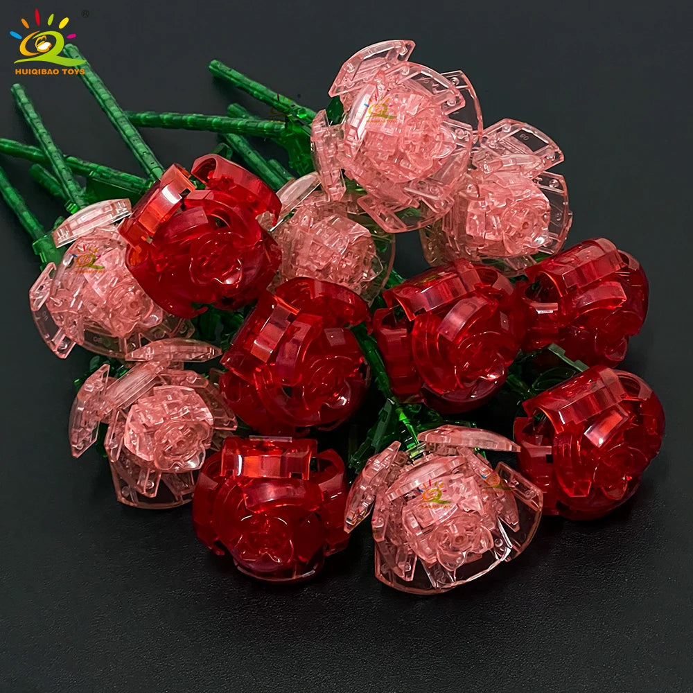 PENDRA Rose Hydrangea Floral Building Set