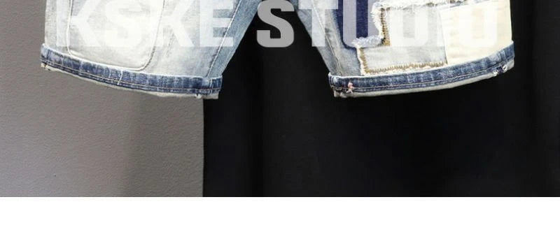 PENDRA Denim Distressed Knee Jeans
