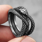 PENDRA Snake Animal Biker Steel Ring