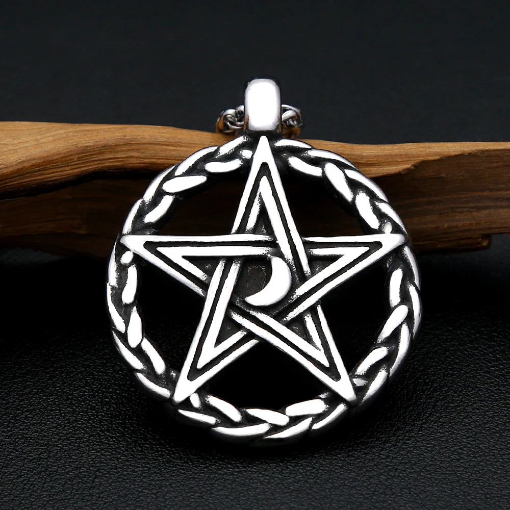 PENDRA Pentagramforge Vintage Stainless Steel Pentagram Necklace