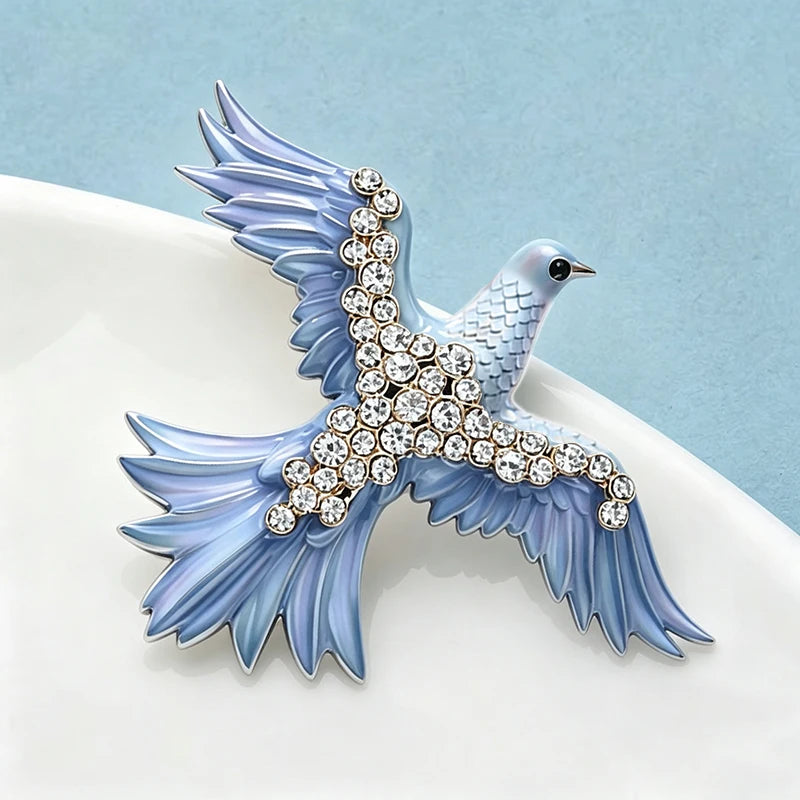 PENDRA Flying Pigeon Brooch