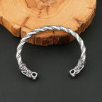 PENDRA Valknor Stainless Steel Double Dragon Bracelet