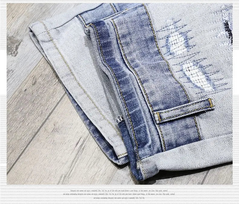 PENDRA Washed Distressed Fit Pants
