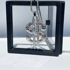 PENDRA Dollarburst Rhinestone Dollar Sign Pendant