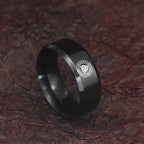 PENDRA Rune Black Steel Ring
