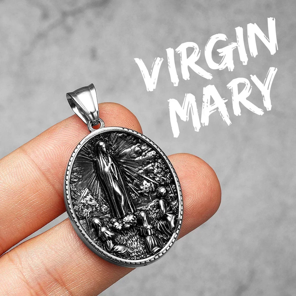 PENDRA Virgin Mary Holy Steel Necklace
