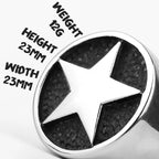 PENDRA Lucky Pentagon Stars Steel Ring