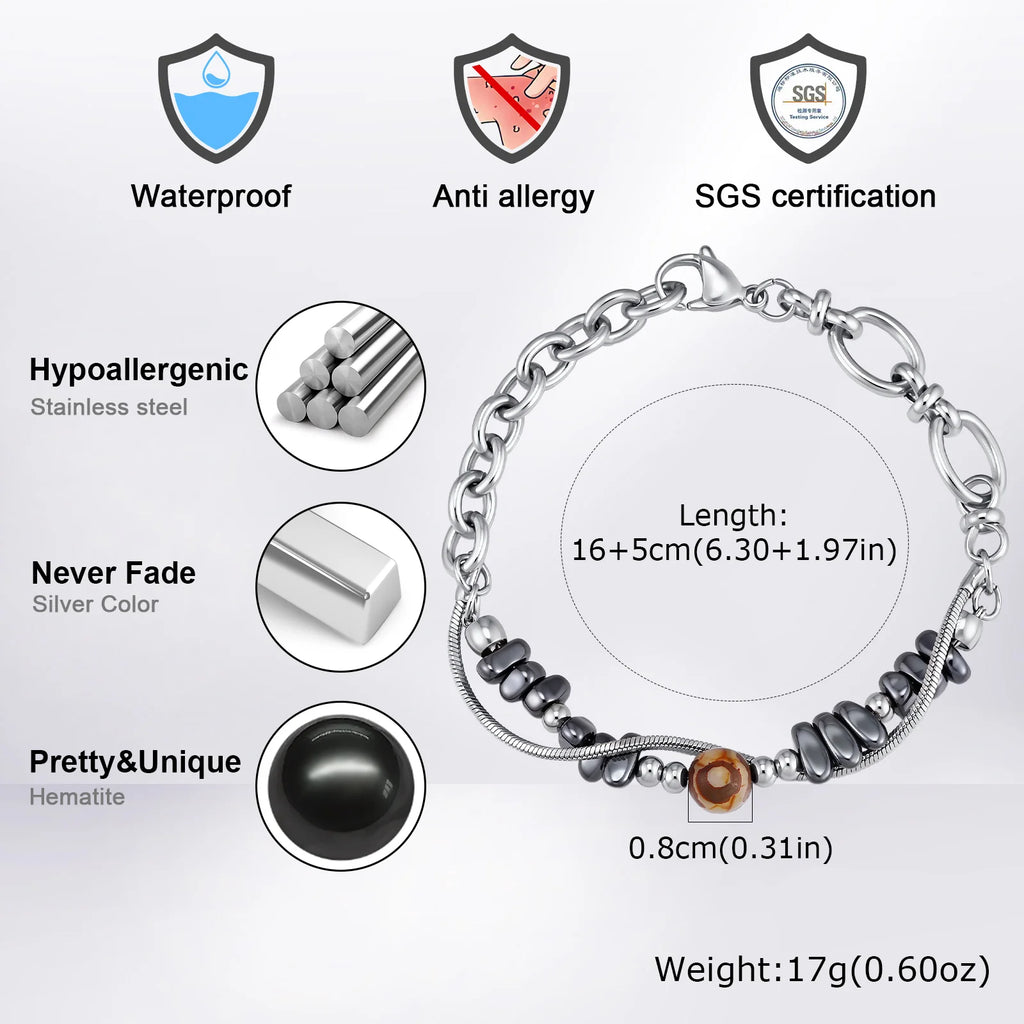 PENDRA Hematite Beads Bracelet