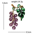 PENDRA Vinetta Classical Grape Brooch