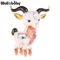 PENDRA Yearling Rhinestone Goat Brooch