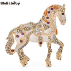 PENDRA Regal Enamel Horse Brooch