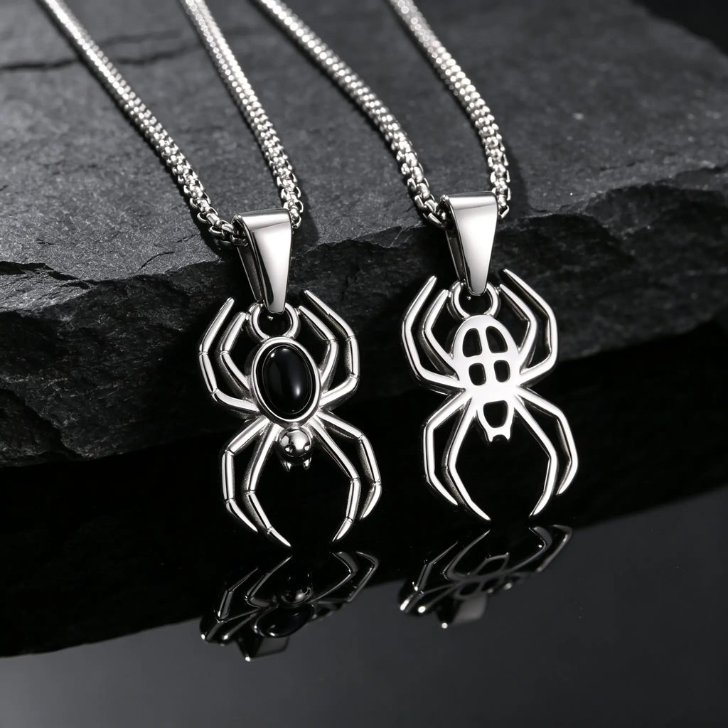 PENDRA Spider Onyx Pendant Necklace