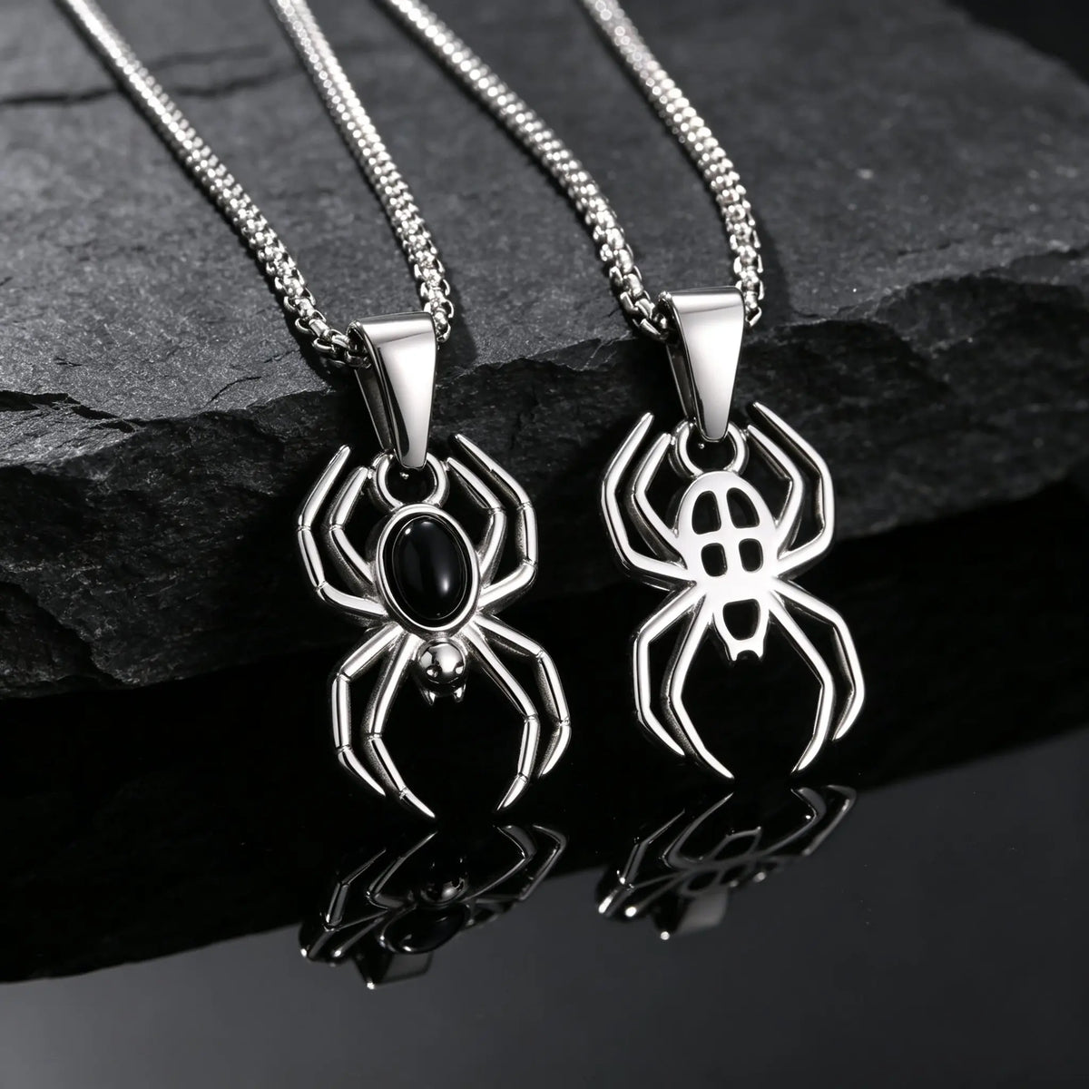 PENDRA Spider Onyx Pendant Necklace
