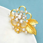 PENDRA Fleuria Classic Rhinestone Flower Brooch