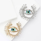 PENDRA Big Blue Eye Round Brooch