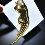 PENDRA Stainless Steel Lady Body Brooch