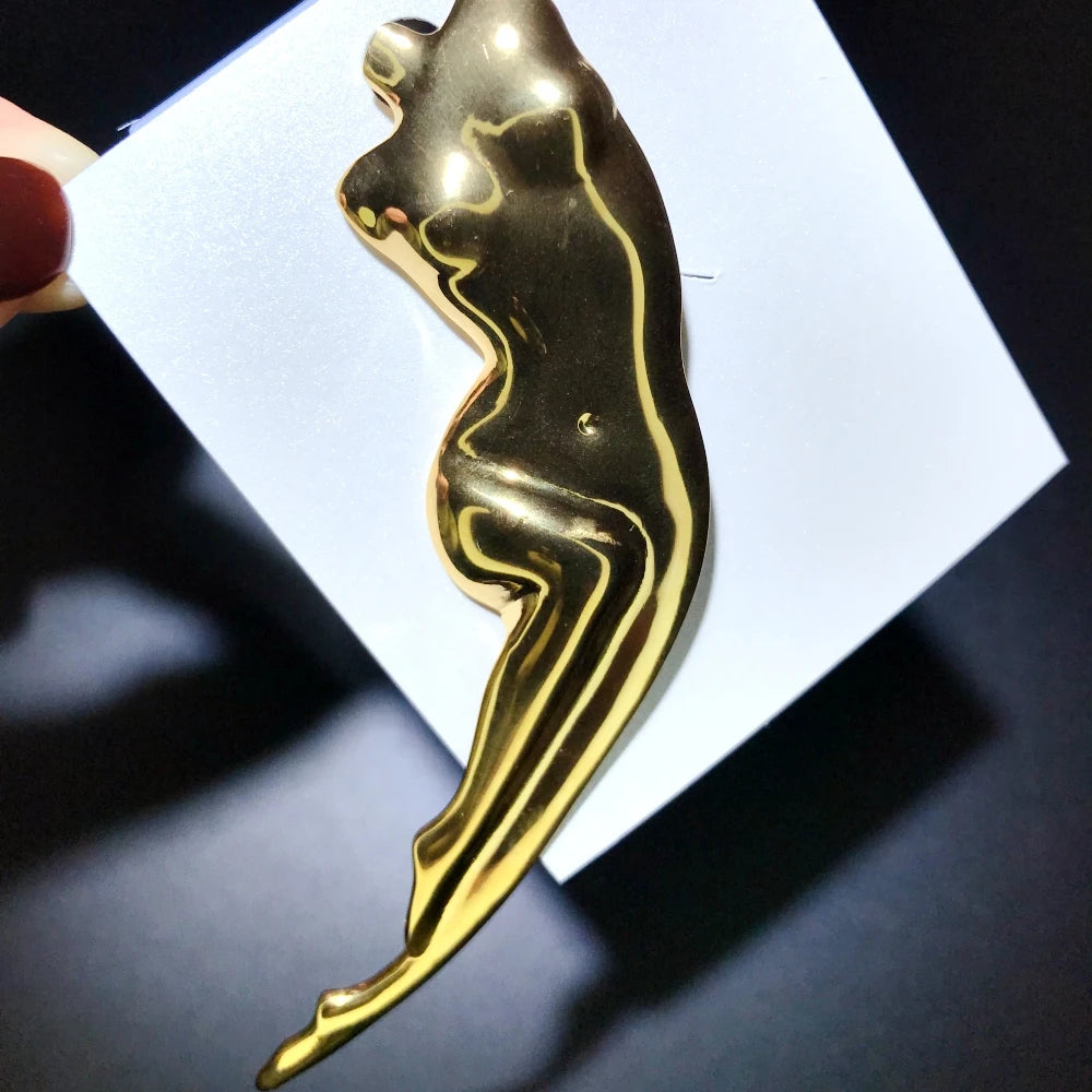 PENDRA Stainless Steel Lady Body Brooch