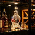 2026 USA Independence 250 Years Eagle Shaped Glass Decanter Painted Whiskey Bottle Collectible Bar Decoration
