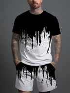 PENDRA Athletic Drawstring T-Shirt and Shorts Set