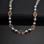 PENDRA Tiger Beaded Splicing Beaded Necklace