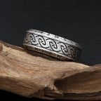 PENDRA Futhark Simple Stainless Steel Rune Ring