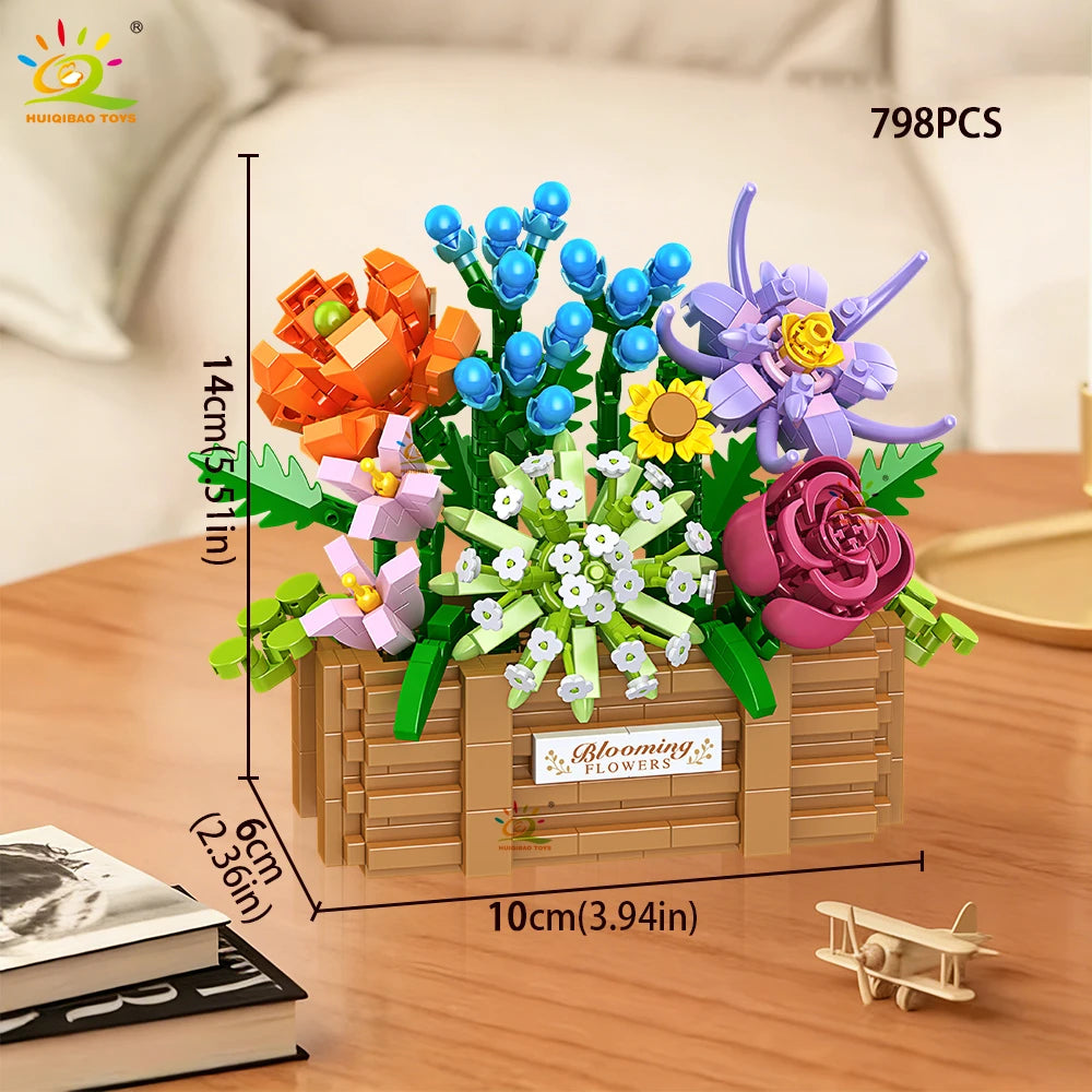 PENDRA Rose Sunflower Micro Building Set