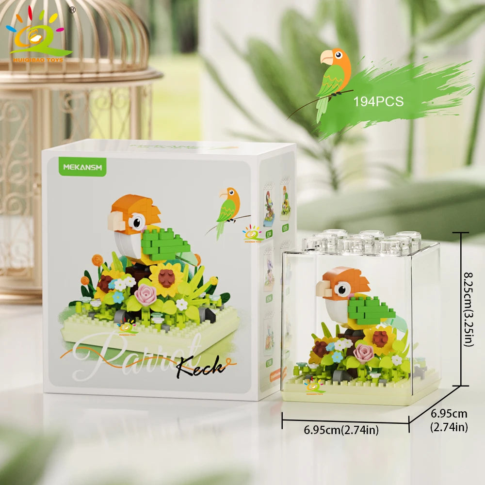 PENDRA Parrot Bird Micro Building Set