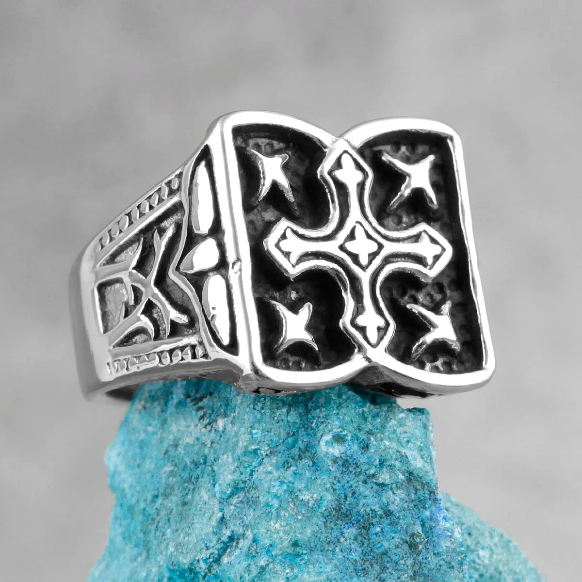 PENDRA Cross Faith Lucky Steel Ring