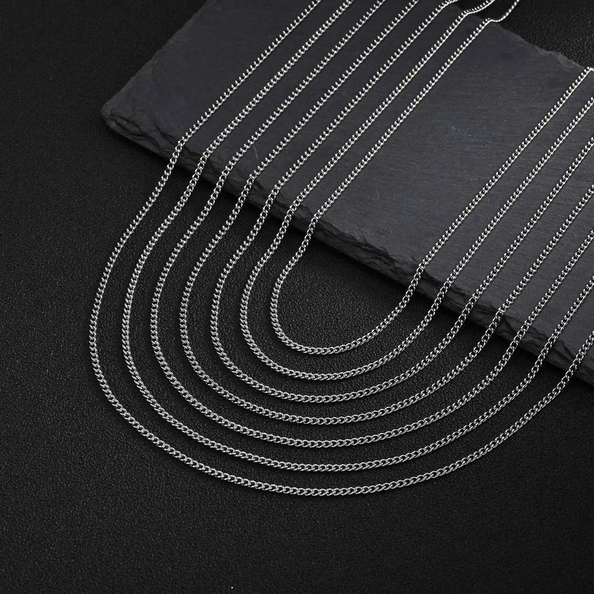 PENDRA Cuban Silver Chain Necklace