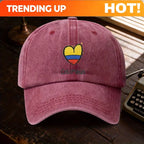 A "Colombia" Washed Baseball Cap, an Adjustable Sun-Protective Duckbill Hat Suitable for All Seasons, a Must-Have Fashion