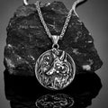 PENDRA Wolf Vintage Steel Necklace