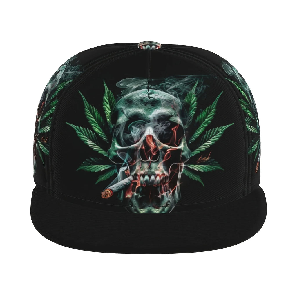 PENDRA Snapback Skull Leaf Baseball Cap
