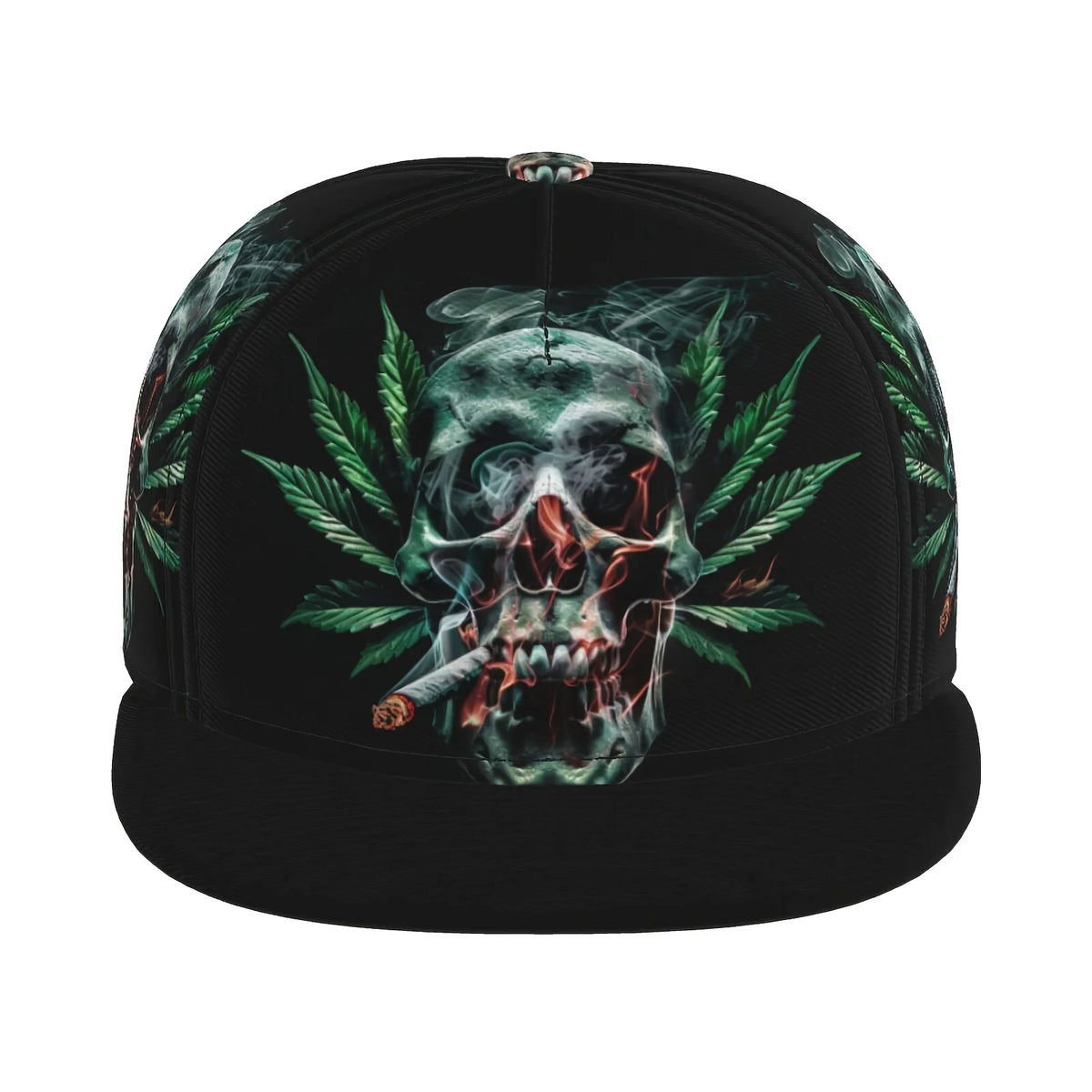PENDRA Snapback Skull Leaf Baseball Cap